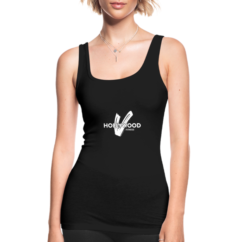 Hollywood V Fitness Women's Longer Length Fitted Tank - black