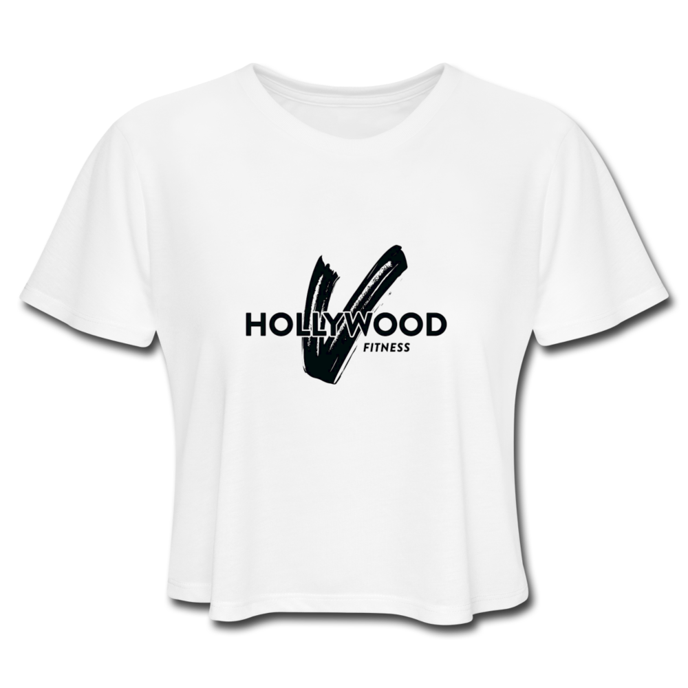 Hollywood V Fitness Women's Cropped T-Shirt - white