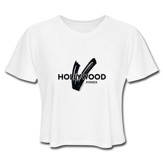 Hollywood V Fitness Women's Cropped T-Shirt - white