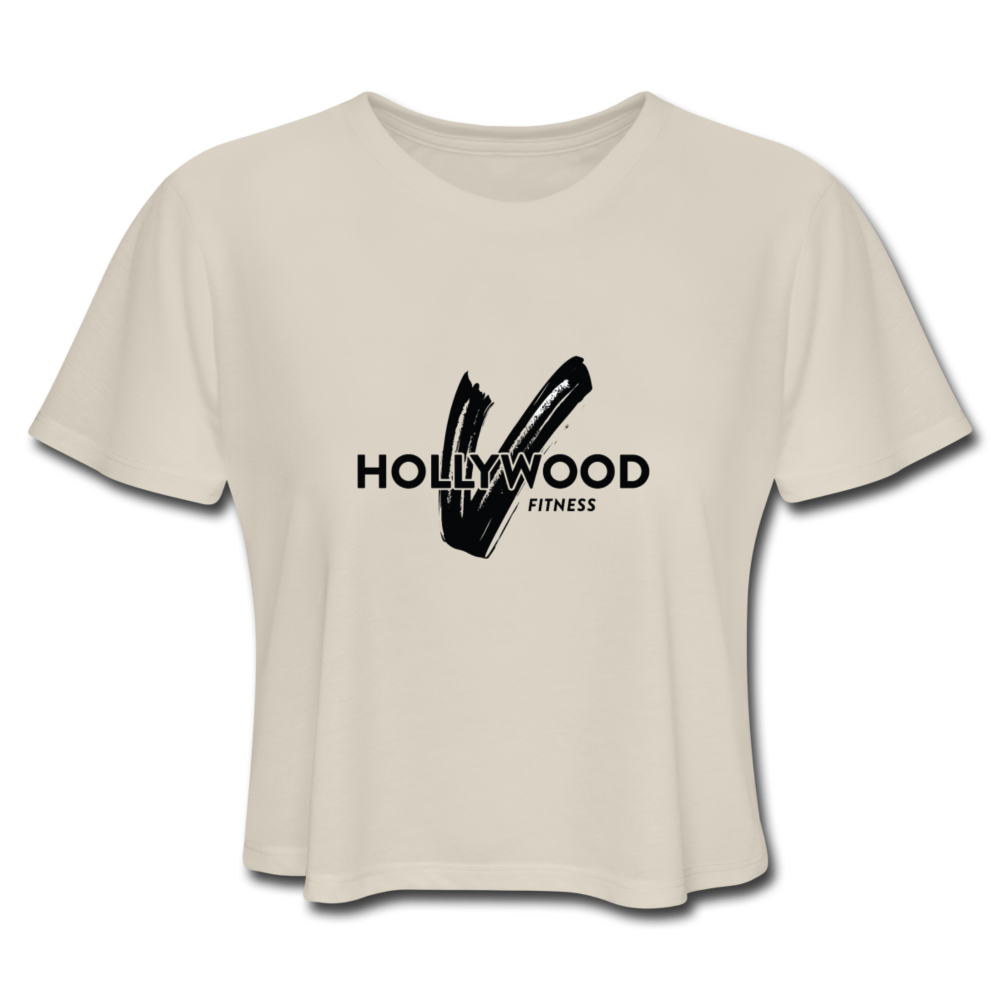 Hollywood V Fitness Women's Cropped T-Shirt - dust