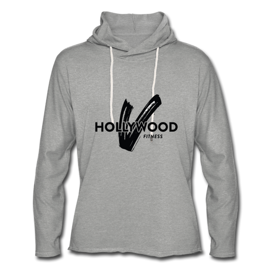 Hollywood V Fitness Unisex Lightweight Terry Hoodie - heather gray