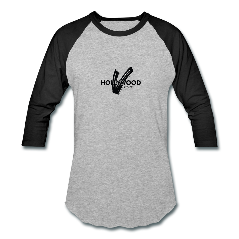 Hollywood V Fitness Baseball T-Shirt - heather gray/black