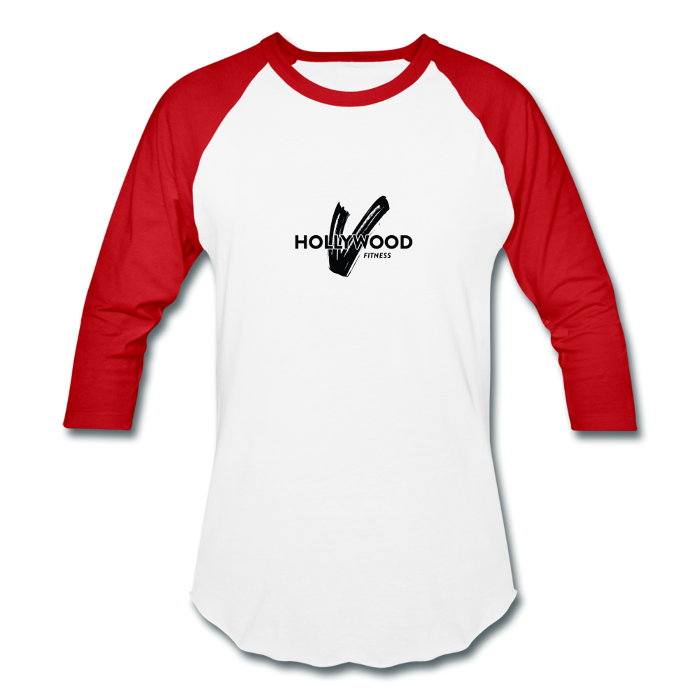 Hollywood V Fitness Baseball T-Shirt - white/red