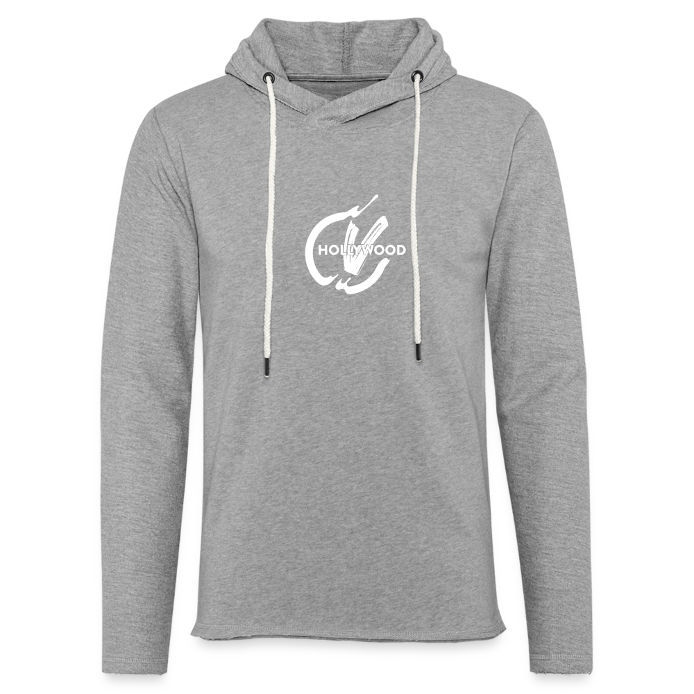 Hollywood V Fitness Unisex Lightweight Terry Hoodie - heather gray