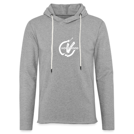 Hollywood V Fitness Unisex Lightweight Terry Hoodie - heather gray