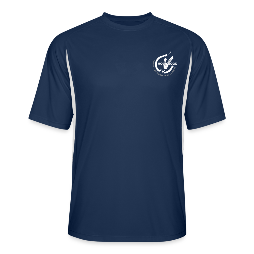 Men’s Cooling Performance Color Blocked Jersey - navy/white